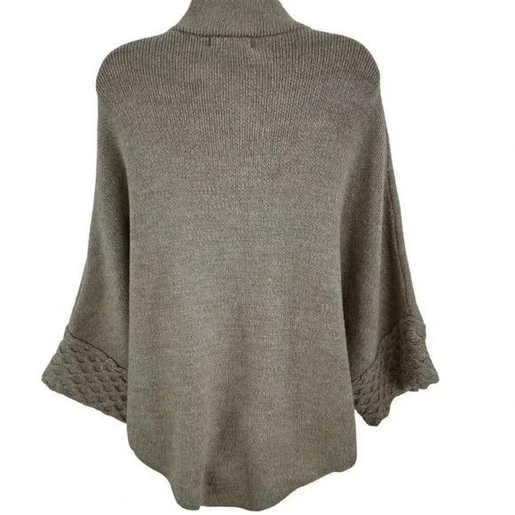 Cocogio Made In Italy Alpaca Wool Blend Button Up Cardigan Shrug Poncho Sweater - Picture 2 of 16